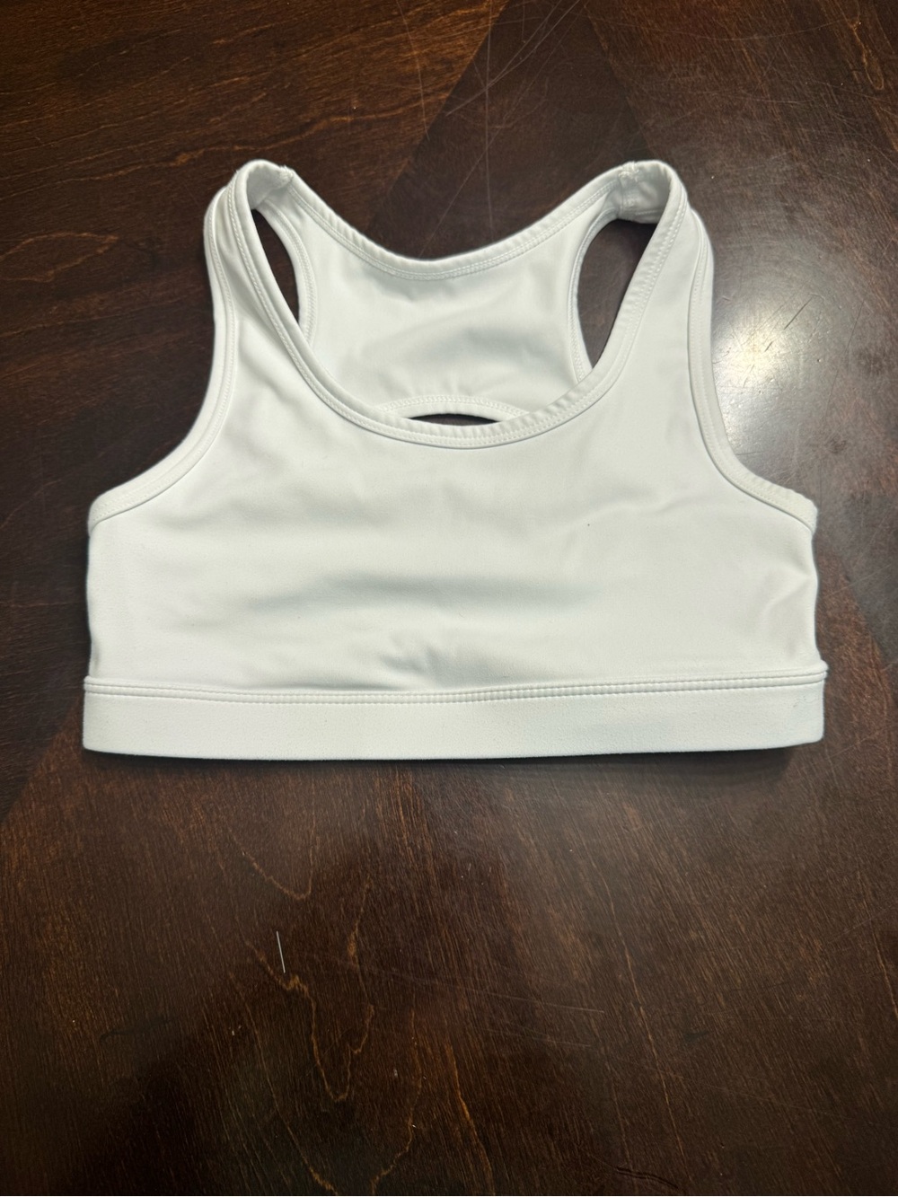Athletic Works White Girls' Racerback Sports Bra